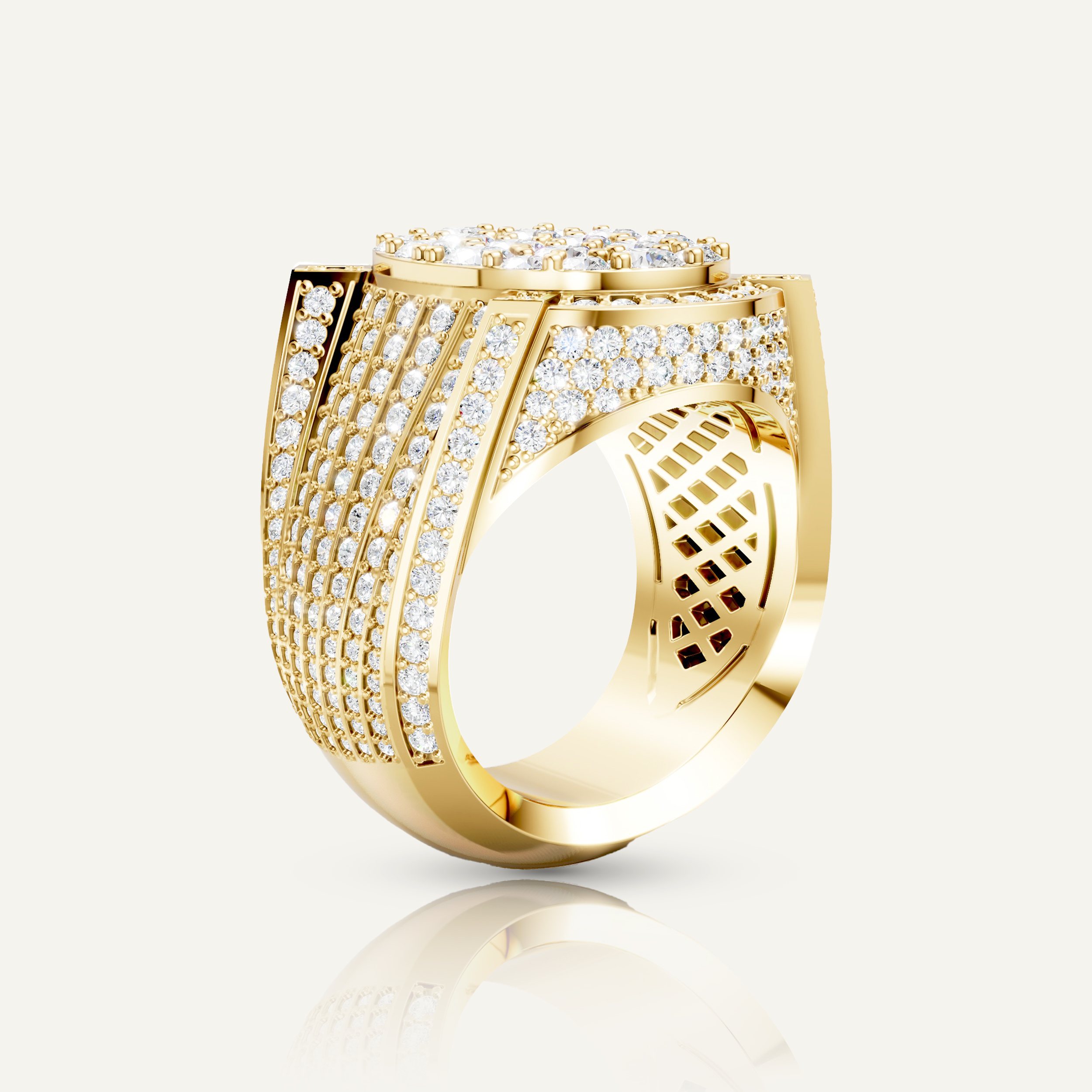 Men's Large Diamond Ring