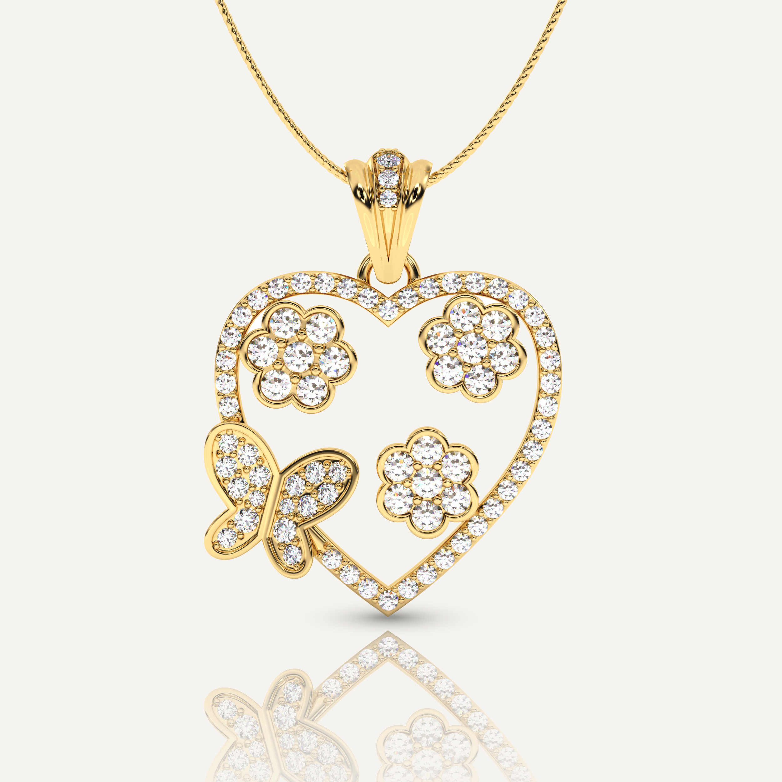 Butterfly Heart Pendant